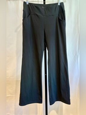 Black High-Rise Flare Pants